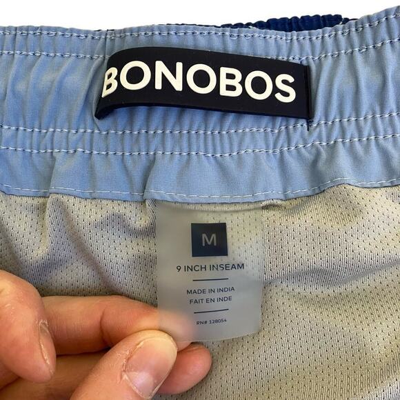 Bonobos Riviera Recycled Swim Trunks 9” Blue Stingrays Shorts Casual Vacation M - Picture 15 of 16
